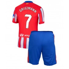 Atletico Madrid Antoine Griezmann #7 Hemmaställ Barn 2024-25 Korta ärmar (+ Korta byxor)